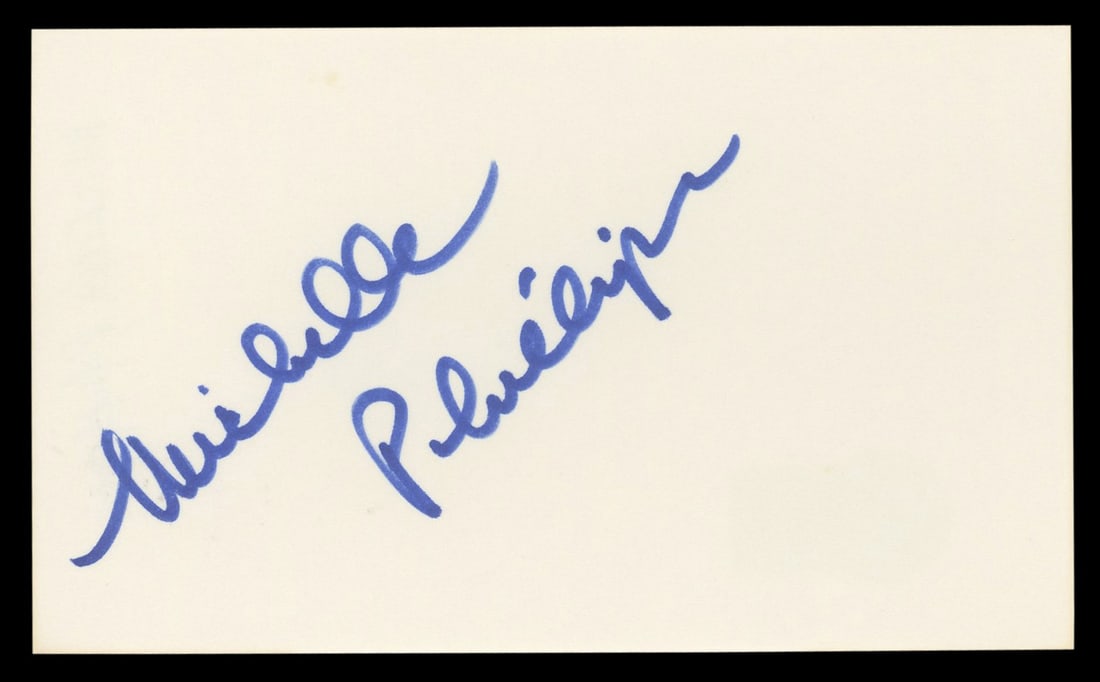 Michelle Phillips Signed 3x5 Index Card Knots Landing BAS Authenticated (1 of 5)
