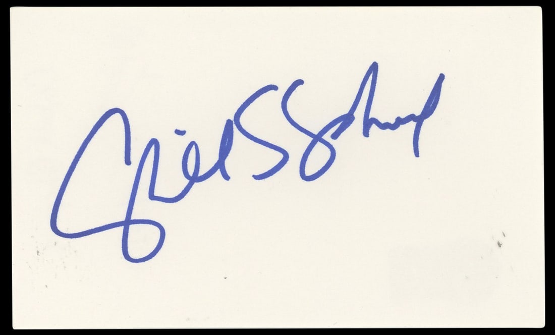 Cybill Shepherd Signed Moonlighting Index Card with Beckett Authentication (1 of 2)