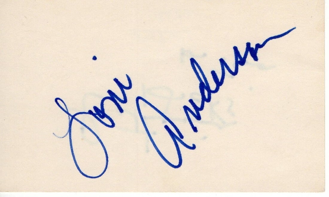 Loni Anderson Catherine Hicks Signed Index Card JSA Authenticated (1 of 3)
