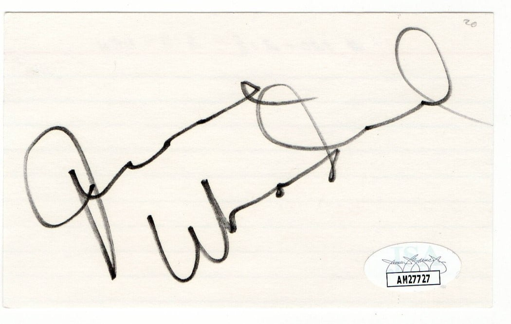 Joanne Woodward Autograph on 3x5 Index Card JSA Authenticated (1 of 2)