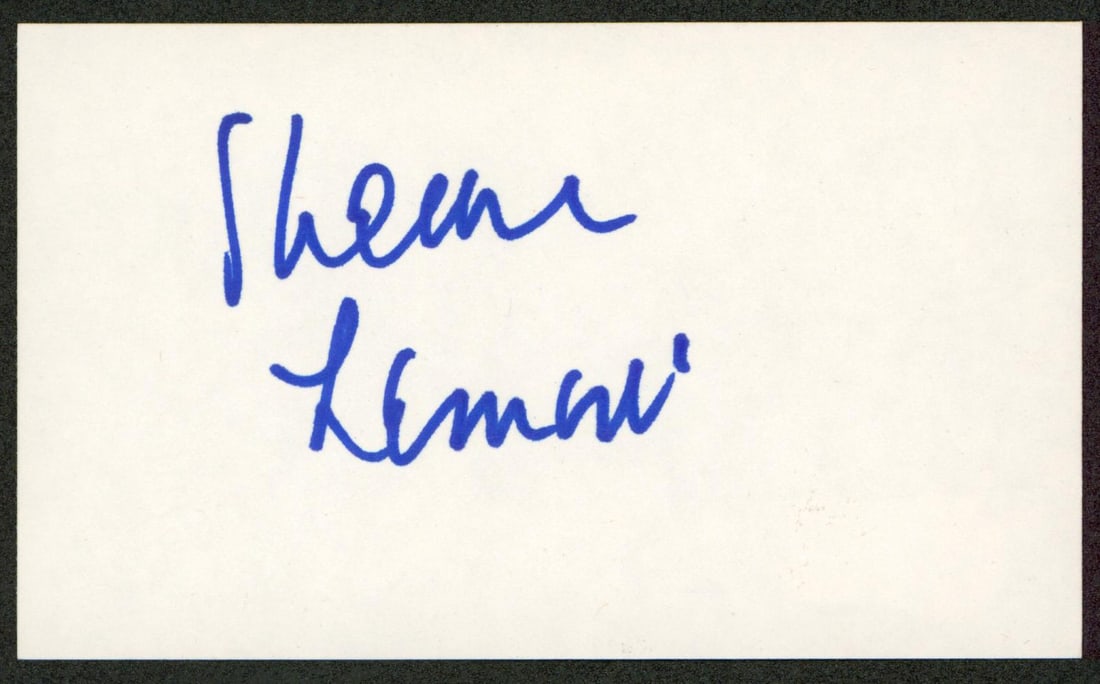 Beckett Authenticated Sheldon Leonard signed 3x5 index card (1 of 2)