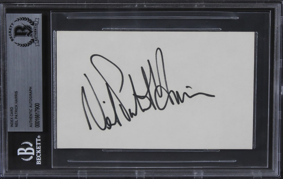 Neil Patrick Harris Autographed 3x5 Index Card How I Met Your Mother BAS Authenticated: Neil Patrick Harris Autographed 3x5 Index Card How I Met Your Mother BAS Authenticated This autographed 3x5 index card features the signature of Neil Patrick Harris, renowned for his role in the accla