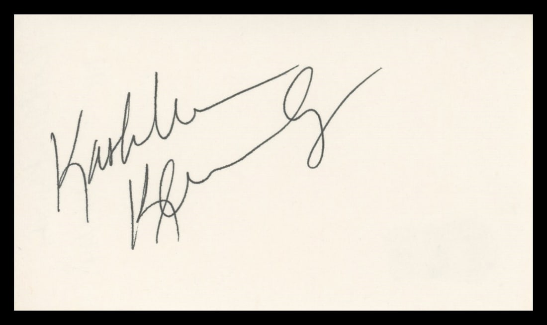 Kathleen Kennedy Signed 3x5 Index Card Beckett Authenticated Mandalorian (1 of 2)