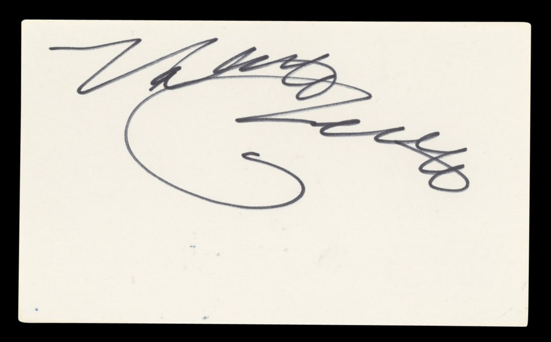 Valerie Perrine Lenny Signed 3x5 Index Card Beckett Authenticated (1 of 2)
