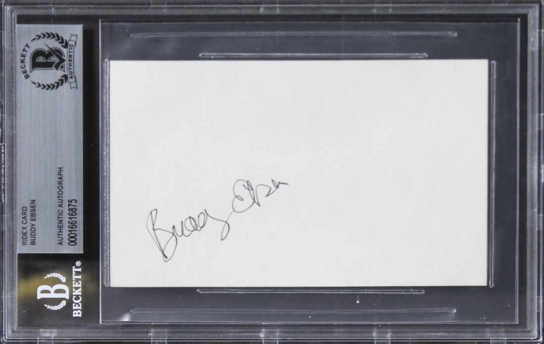Buddy Ebsen signed 3x5 index card Beckett slabbed Breakfast At Tiffany's (1 of 5)