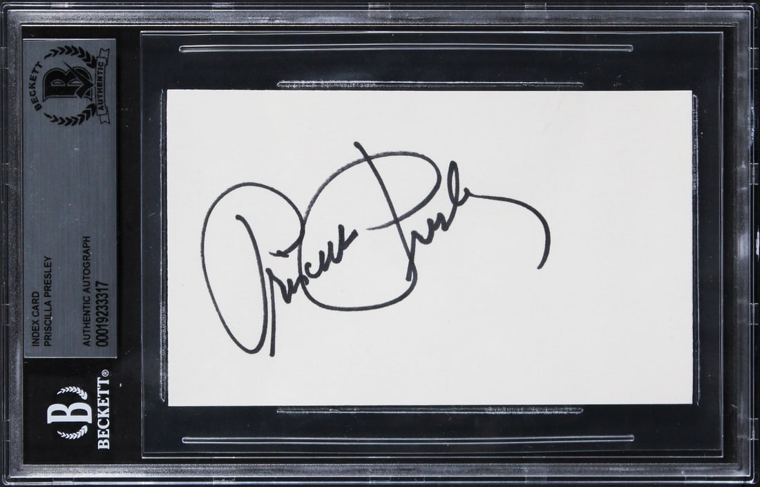 Priscilla Presley Signed 3x5 Index Card Beckett Authenticated The Naked Gun (1 of 2)