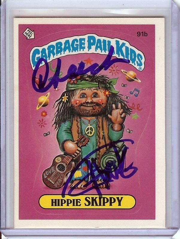Garbage Pail Kid Sticker Signed by Cheech Marin and Tommy Chong Beckett Authenticated (1 of 3)