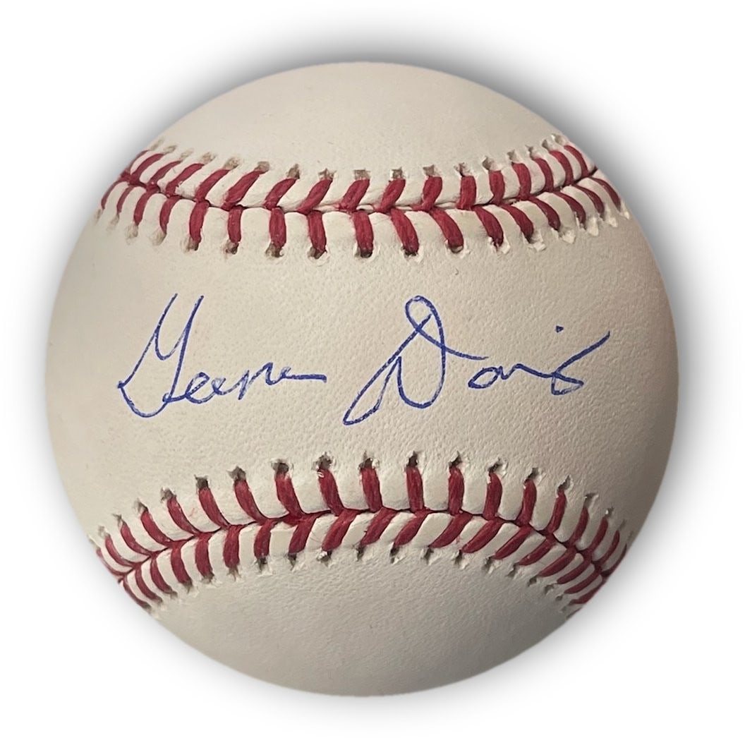 A League of Their Own Baseball Autographed by Geena Davis JSA Authenticated: A League of Their Own Baseball Autographed by Geena Davis JSA Authenticated This MLB baseball is autographed by Geena Davis, who played the catcher (#8) for the Rockford Peaches in the film "A League 