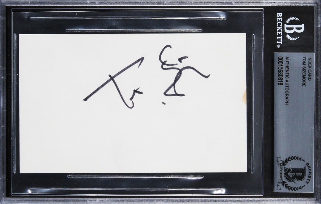 Tom Sizemore Signed 3x5 Index Card Saving Private Ryan Beckett Authenticated: Tom Sizemore Signed 3x5 Index Card Saving Private Ryan Beckett Authenticated This authentic 3x5 index card has been personally signed by Tom Sizemore, renowned for his role in the iconic film 'Saving 
