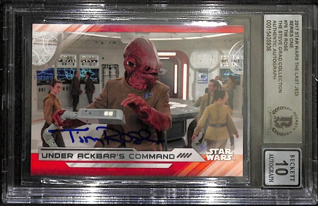 Star Wars Last Jedi Ackbar Scene Tim Rose Autographed Card BAS 10 (1 of 1)