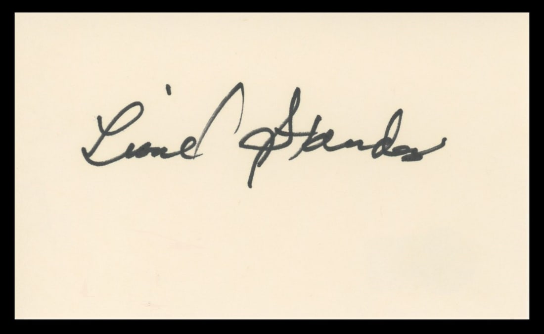 Lionel Stander Signed 3x5 Index Card Beckett Authenticated Hart to Hart (1 of 2)