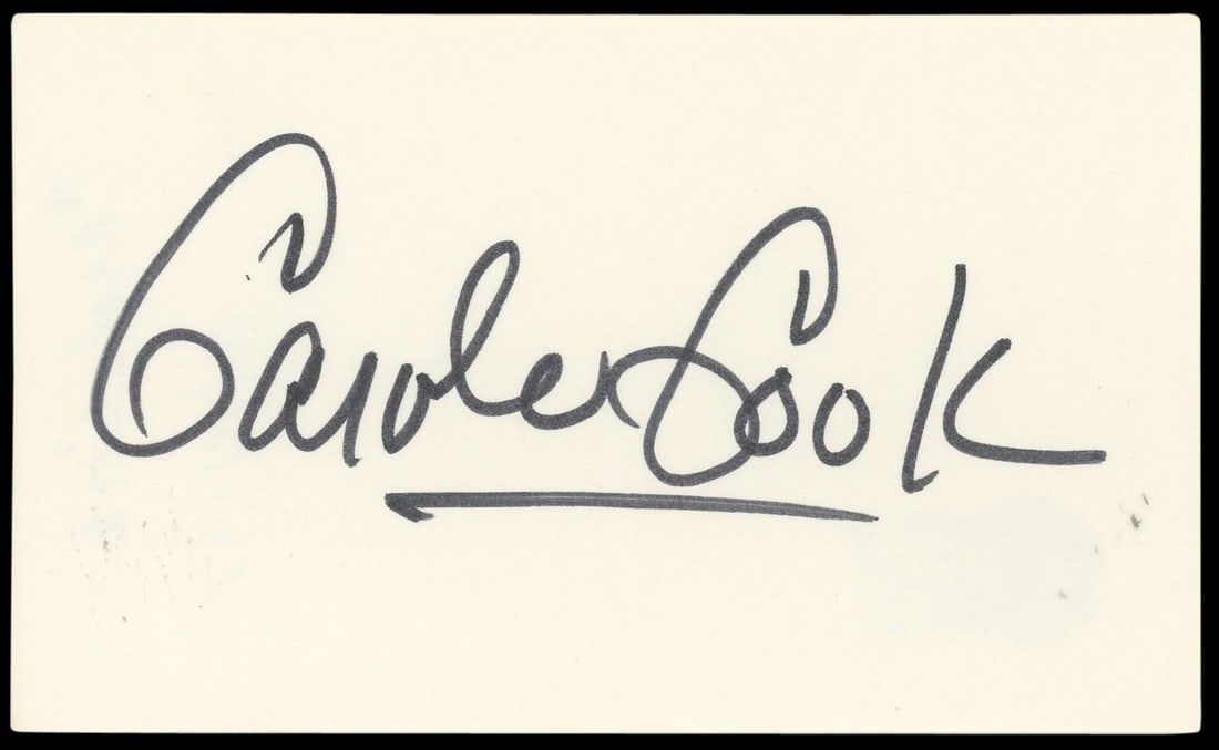 Carole Cook Signed 3x5 Index Card American Gigolo BAS Authenticated: Carole Cook Signed 3x5 Index Card American Gigolo BAS Authenticated This authentic signed 3x5 index card features the signature of Carole Cook, known for her role in American Gigolo. The item is certi