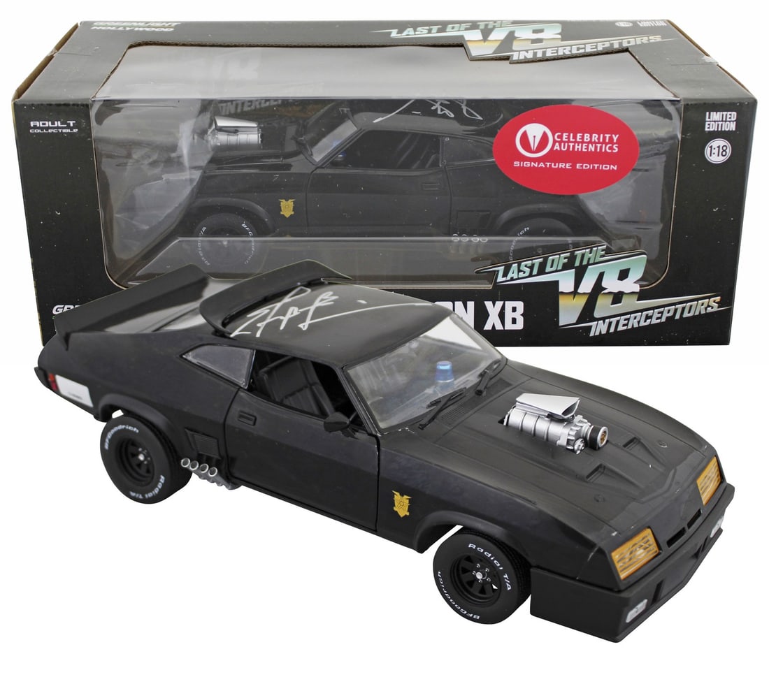 Signed 1973 Ford Falcon XB 1:18 Die Cast Model by Mel Gibson Beckett Authenticated: Signed 1973 Ford Falcon XB 1:18 Die Cast Model by Mel Gibson Beckett Authenticated This pre-owned 1:18 scale die-cast metal 1973 Ford Falcon XB is personally signed by Mel Gibson, known for his role i