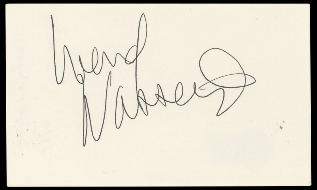 Wendy Wasserman Signed 3x5 Index Card Life with Mikey Beckett Authenticated (1 of 2)