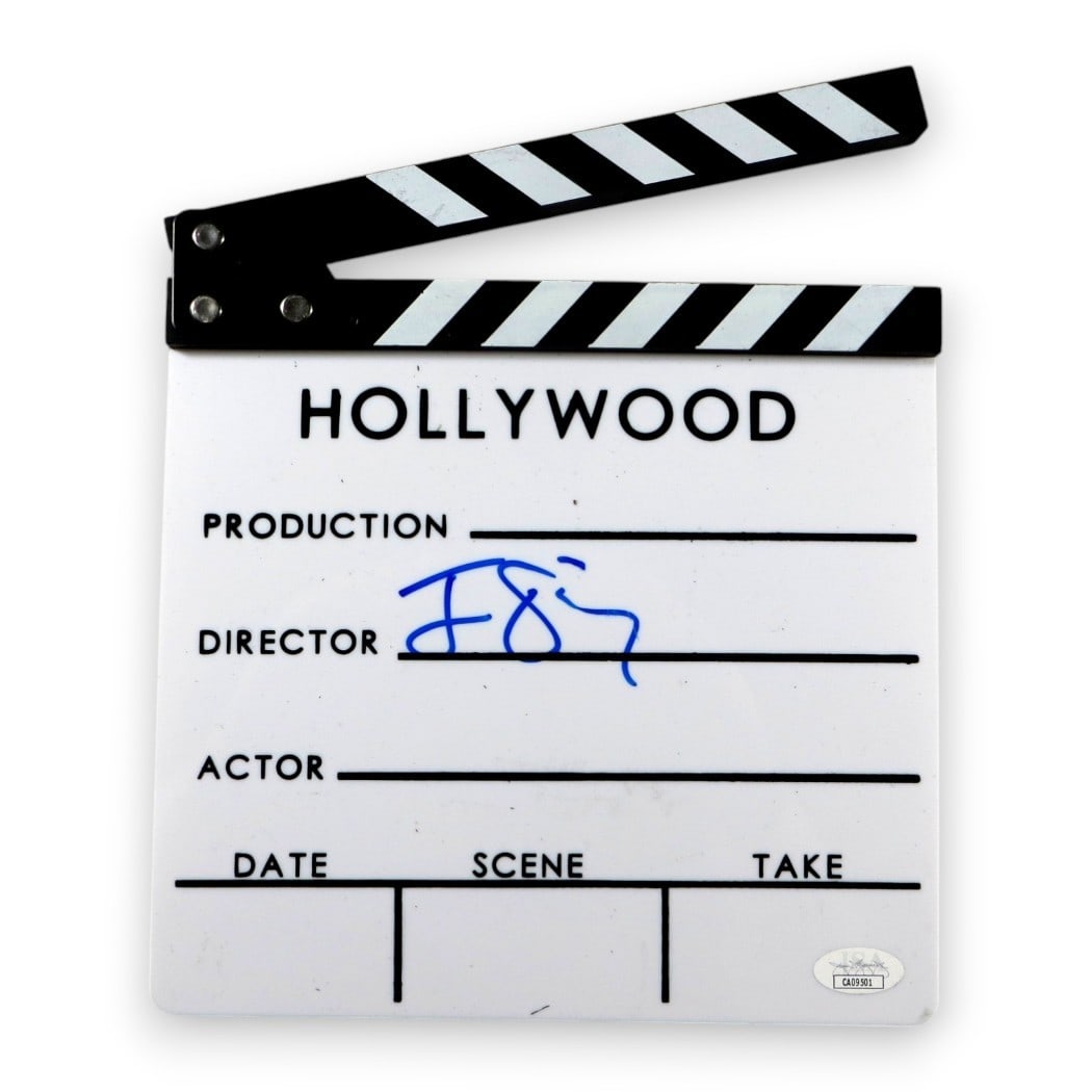 Jesse Eisenberg Signed Movie Clapper Now You See Me JSA Authenticated: Jesse Eisenberg Signed Movie Clapper Now You See Me JSA Authenticated This is an original movie clapper signed by Jesse Eisenberg, known for his role in the film 'Now You See Me'. The autograph has be