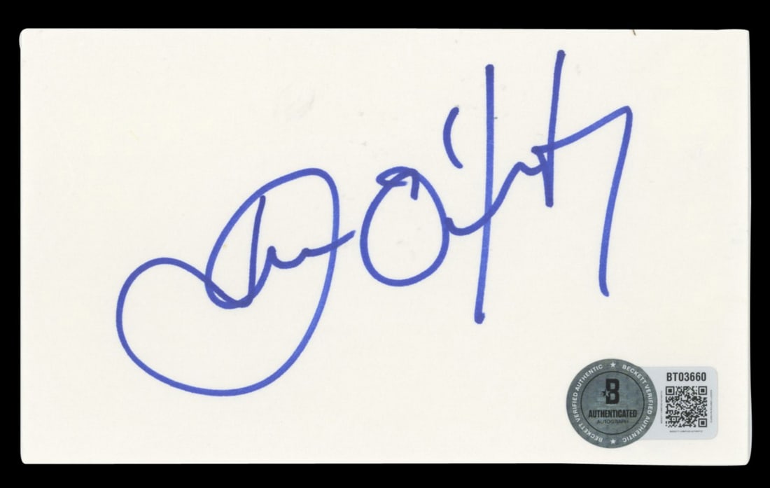 John O'Hurley Seinfeld Signed 3x5 Index Card with BAS Authentication: John O'Hurley Seinfeld Signed 3x5 Index Card with BAS Authentication This is an authentic autographed 3x5 index card signed by John O'Hurley, known for his role in the iconic TV series Seinfeld. The s