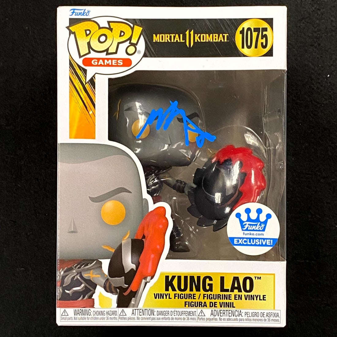 Beckett BAS signed Kung Lao Funko Pop by Max Huang (1 of 8)
