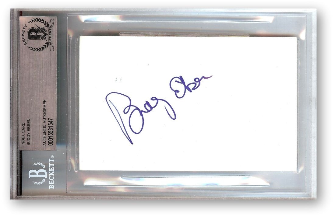 Buddy Ebsen Autographed Index Card Beckett Authenticated The Beverly Hillbillies (1 of 1)