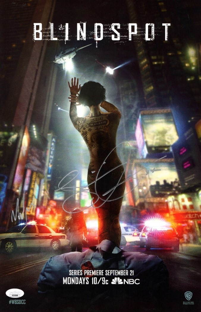 Jaimie Alexander Martin Gero Signed Blindspot Poster 11X17 JSA Authenticated (1 of 2)
