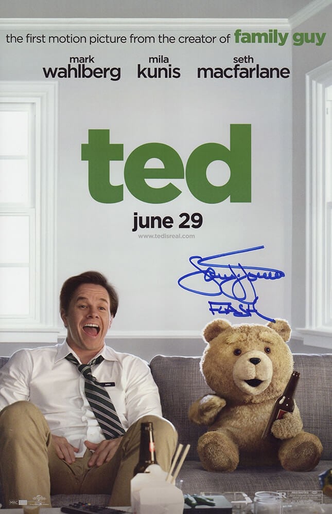 Sam J. Jones Signed Ted Movie Poster 11x17 with Flash Inscription COA (1 of 1)