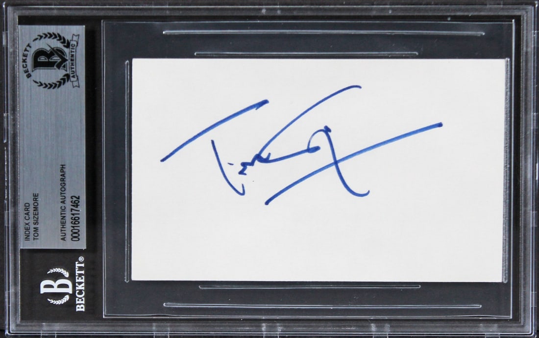 Tom Sizemore Signed Index Card Beckett Authenticated Slabbed Saving Private Ryan (1 of 2)