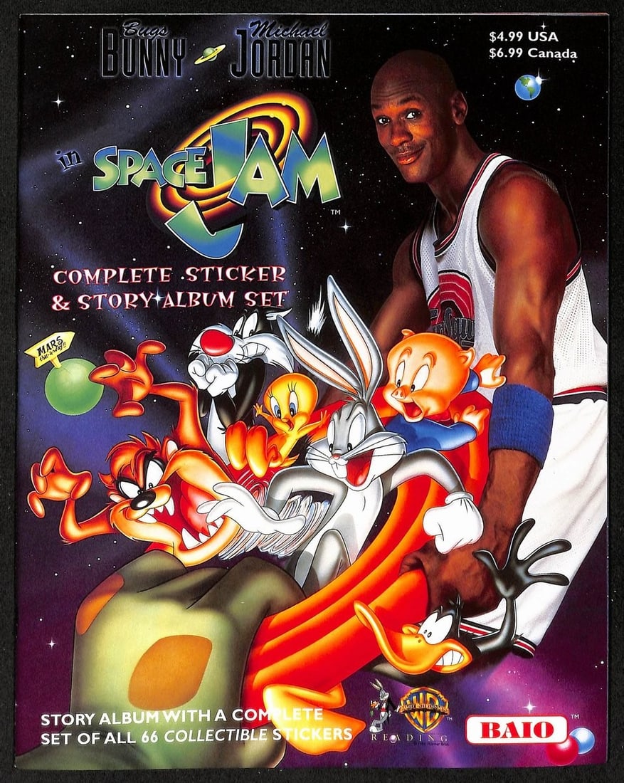 1996 Space Jam Sticker Album Michael Jordan UNSIGNED (1 of 1)