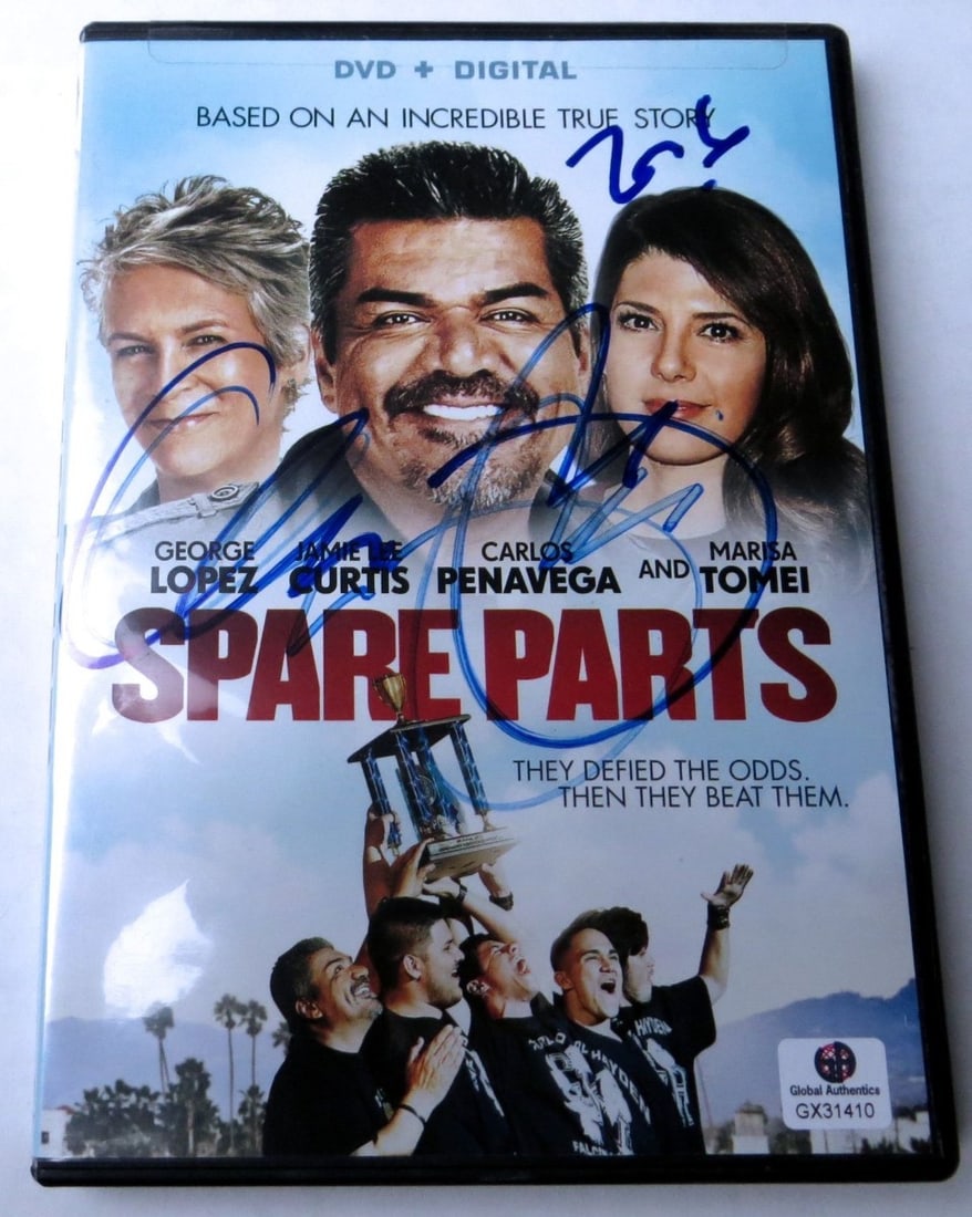 George Lopez JSA Authenticated Signed Spare Parts DVD Cover: George Lopez JSA Authenticated Signed Spare Parts DVD Cover This is an original DVD cover from "Spare Parts" autographed by George Lopez. The autograph is authenticated by James Spence Authentication 