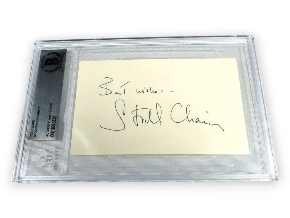 Autographed Stockard Channing Index Card Beckett Authenticated Grease The West Wing (1 of 3)
