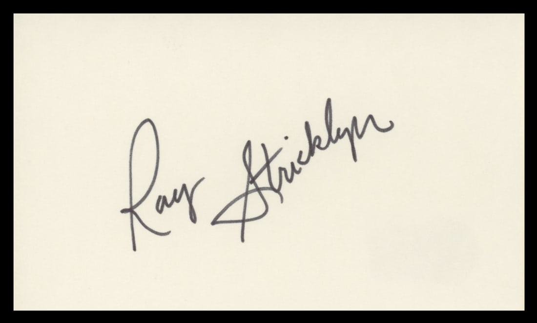 Ray Stricklyn Signed 3x5 Index Card Beckett Authenticated 10 North Frederick (1 of 2)