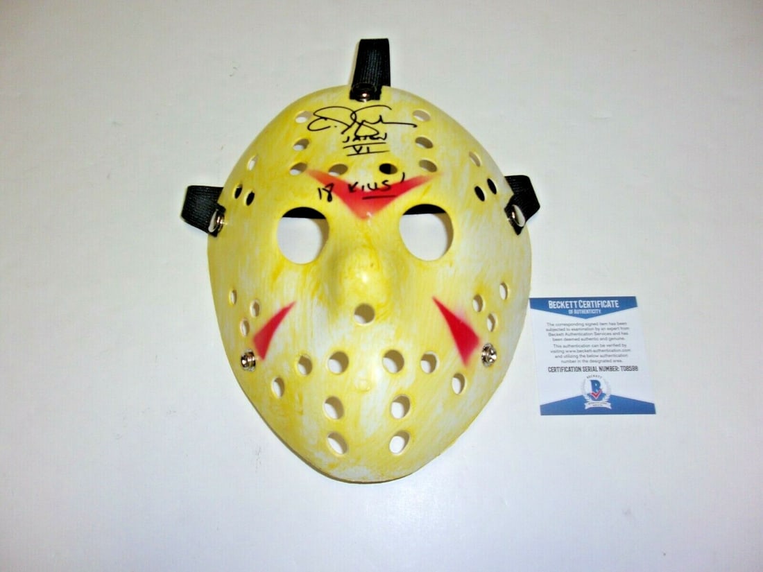 Signed Jason Voorhees Mask by CJ Graham with Beckett COA from Part 5 (1 of 1)