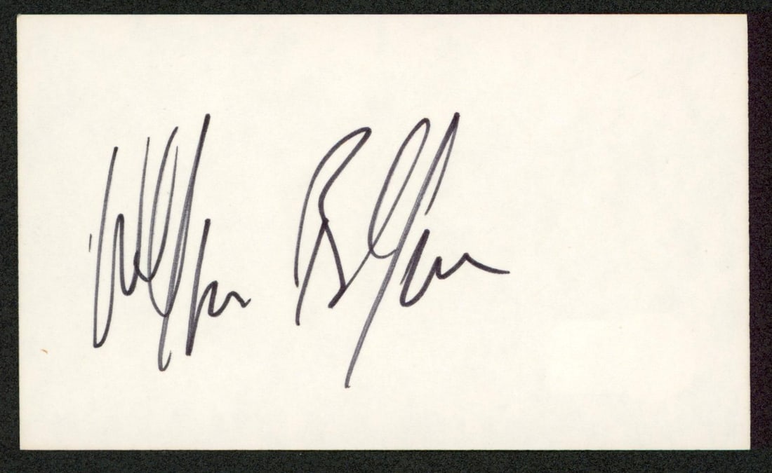 Beckett Authenticated William Baldwin signed 3x5 index card Backdraft (1 of 2)