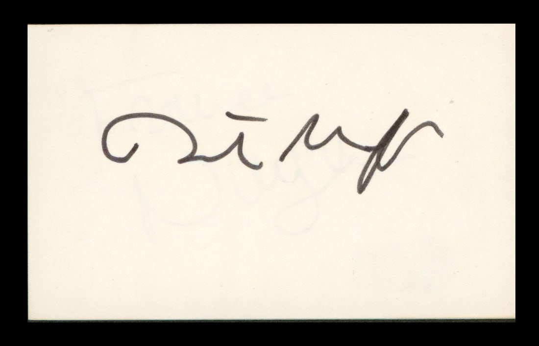 Signed 3x5 Index Card Dinah Manoff Beckett Authenticated Empty Nest Autograph: Signed 3x5 Index Card Dinah Manoff Beckett Authenticated Empty Nest Autograph This is a 3x5 index card personally signed by Dinah Manoff from Empty Nest. The autograph is authenticated by Beckett Auth