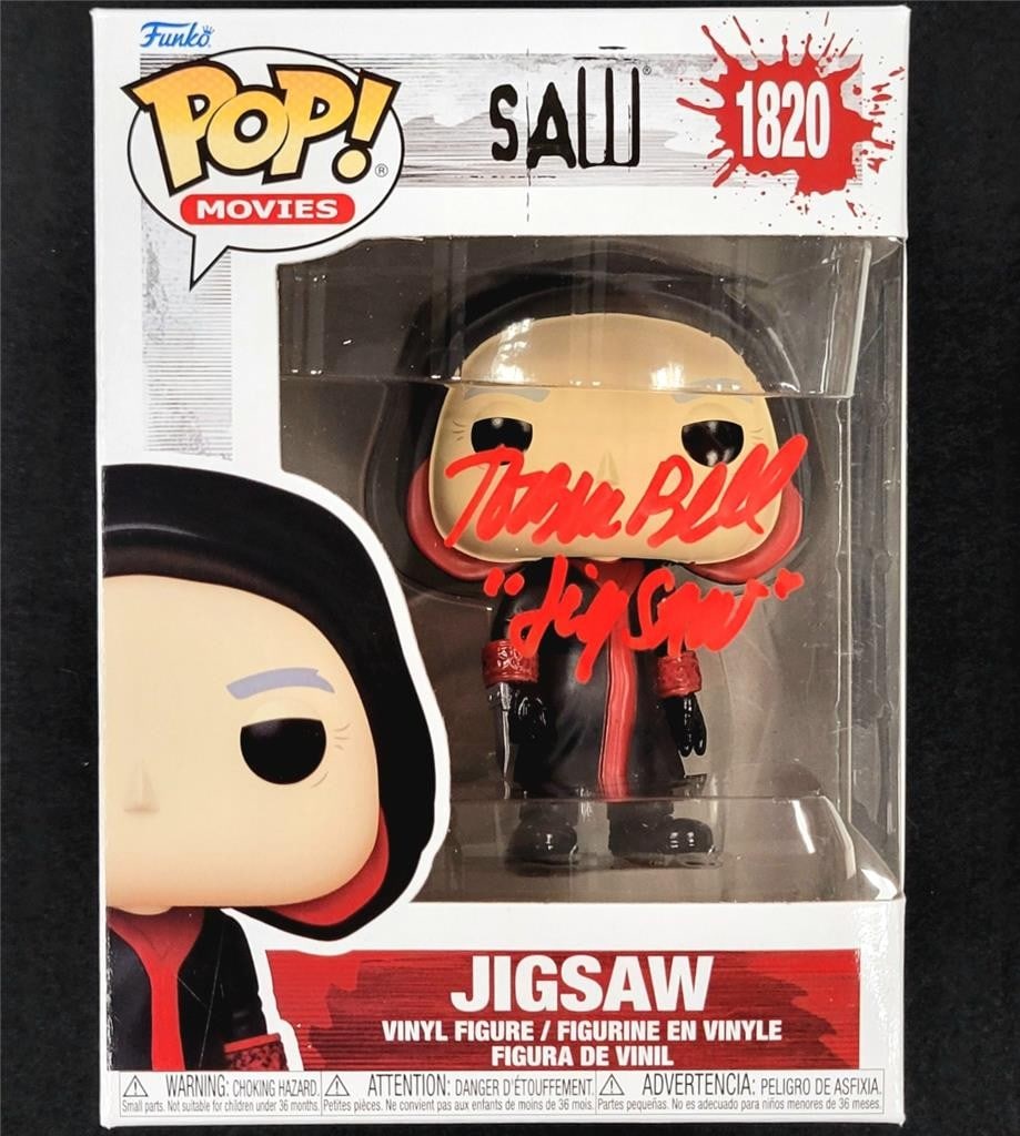 Funko Pop 1820 Saw Jigsaw signed by Tobin Bell Beckett BAS Witness (1 of 6)