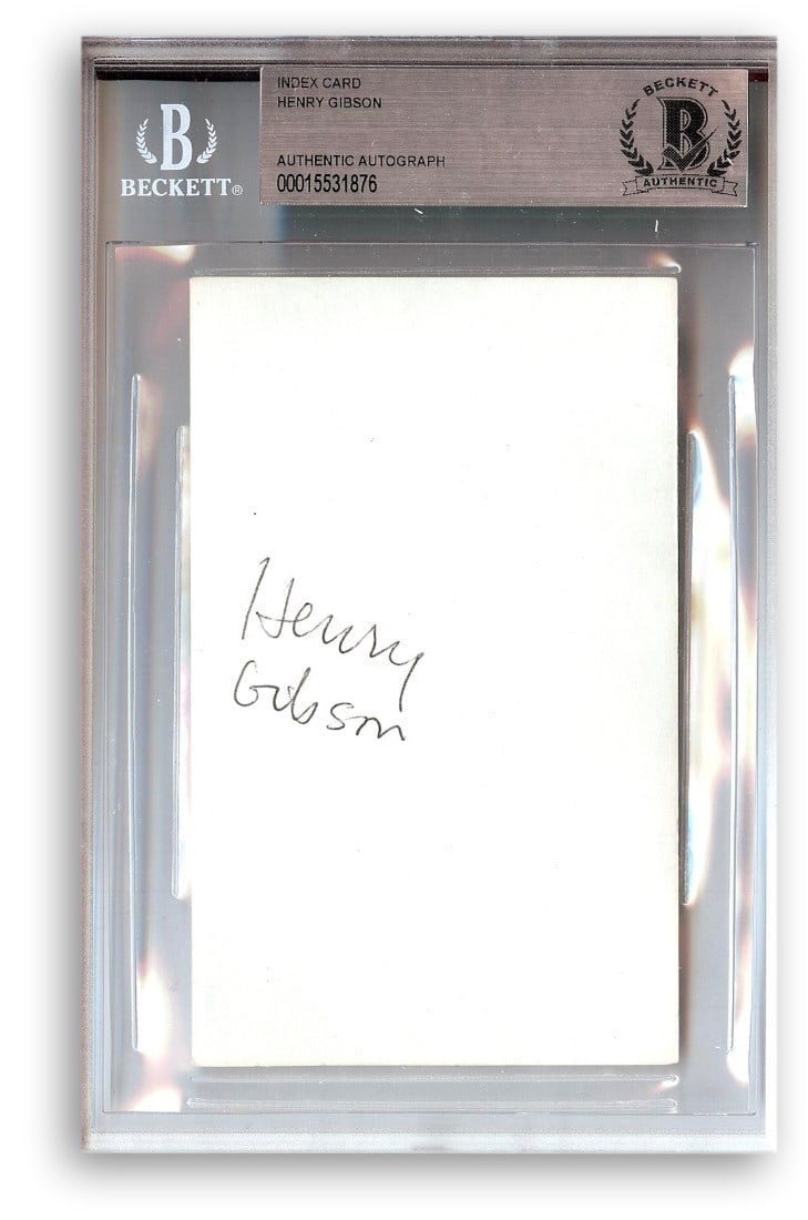 Henry Gibson Autograph Index Card Beckett Authenticated Laugh-In Blues Brothers (1 of 1)
