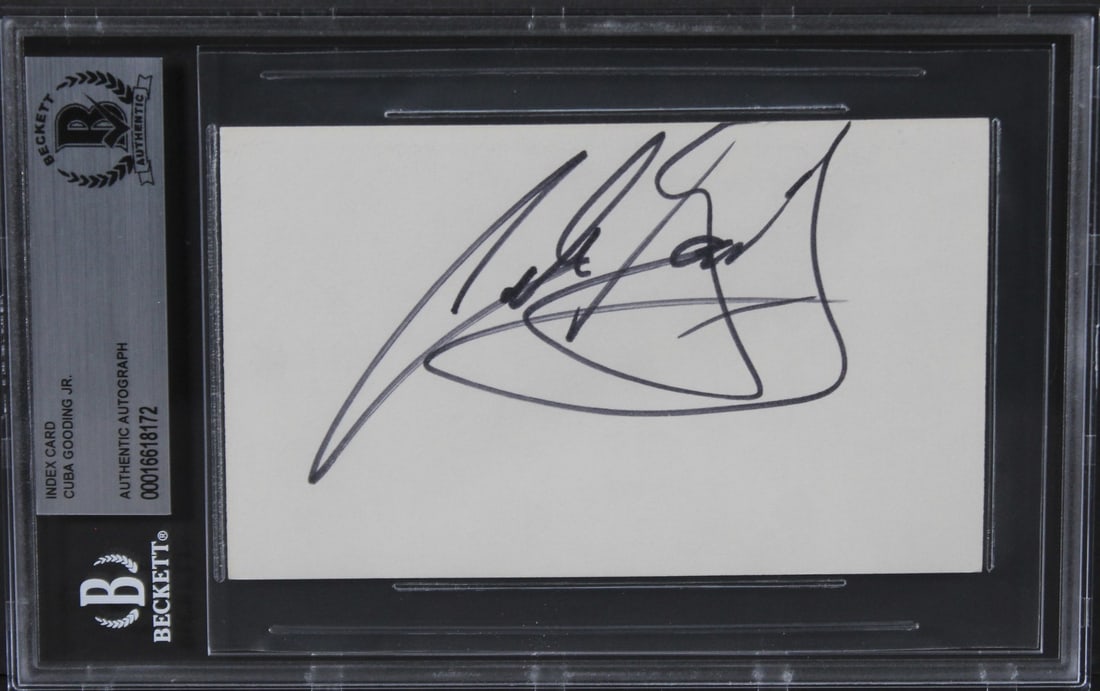 Cuba Gooding Jr. Signed 3x5 Index Card Boyz N The Hood Beckett Authenticated (1 of 2)