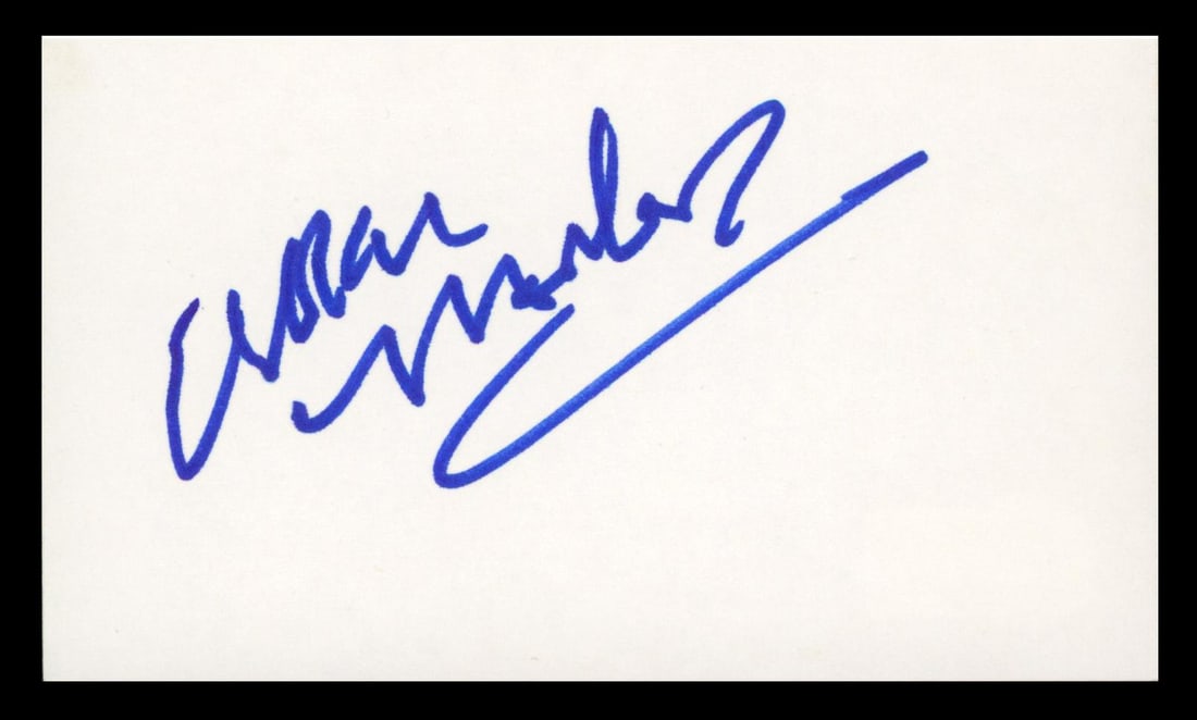 Allan Melvin Signed 3x5 Index Card The Brady Bunch BAS Authenticated (1 of 2)