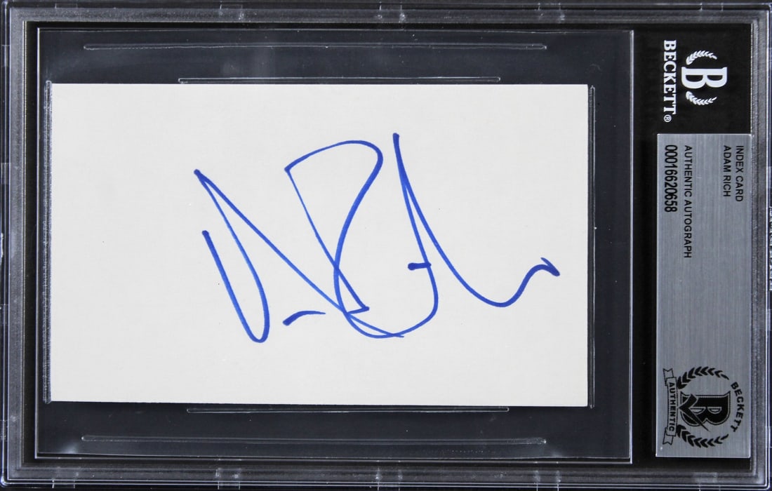 Adam Rich Signed 3x5 Index Card Beckett Authenticated Eight Is Enough (1 of 2)