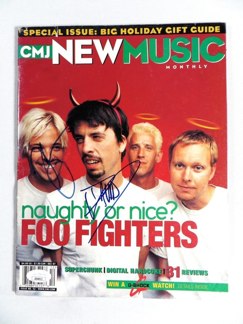 Dave Grohl Taylor Hawkins Signed Magazine Authenticated by JSA (1 of 3)