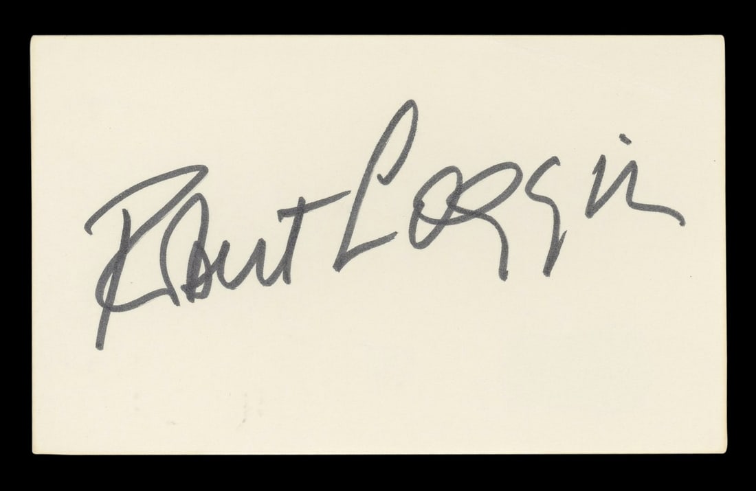 Robert Loggia Signed 3x5 Index Card Beckett Authenticated from Big (1 of 5)