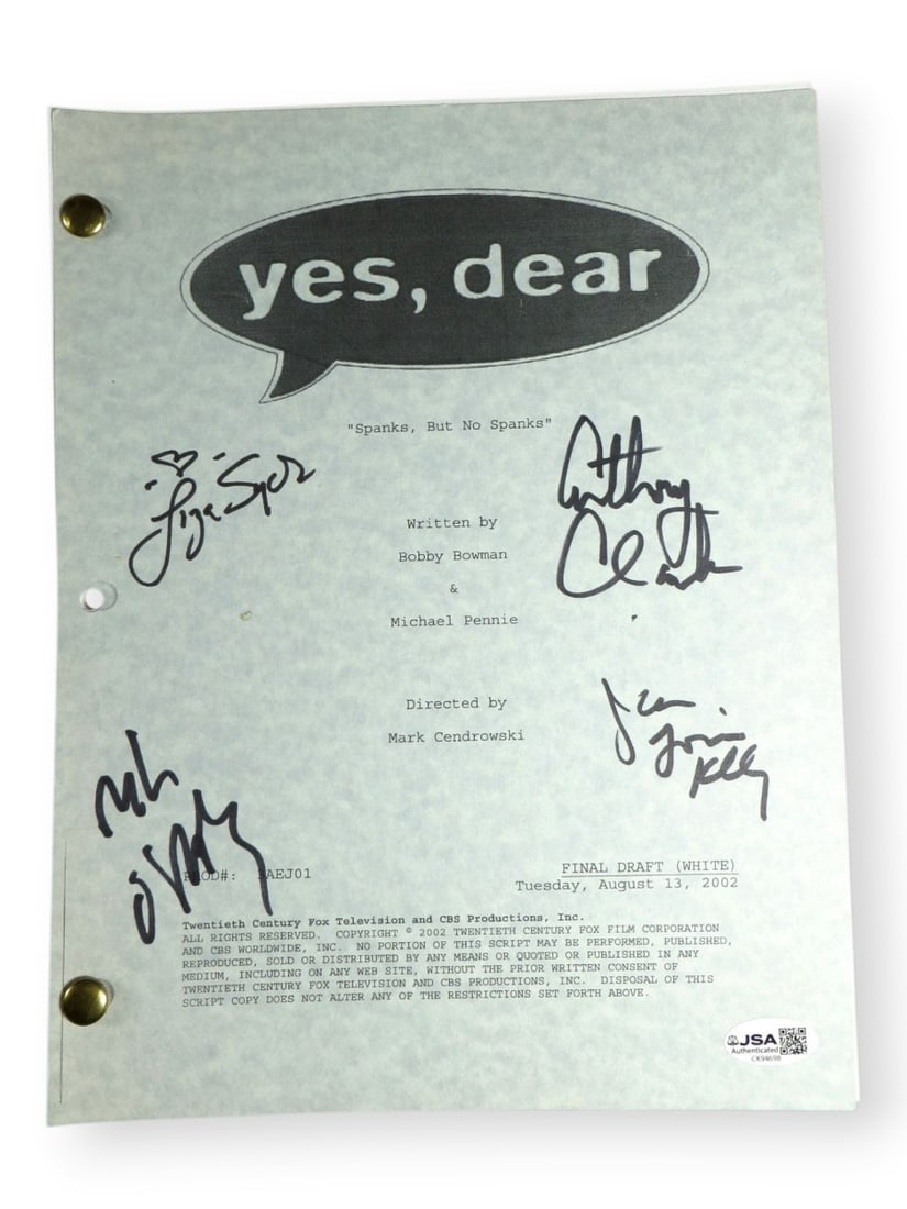 JSA authenticated Yes Dear cast signed script (1 of 4)