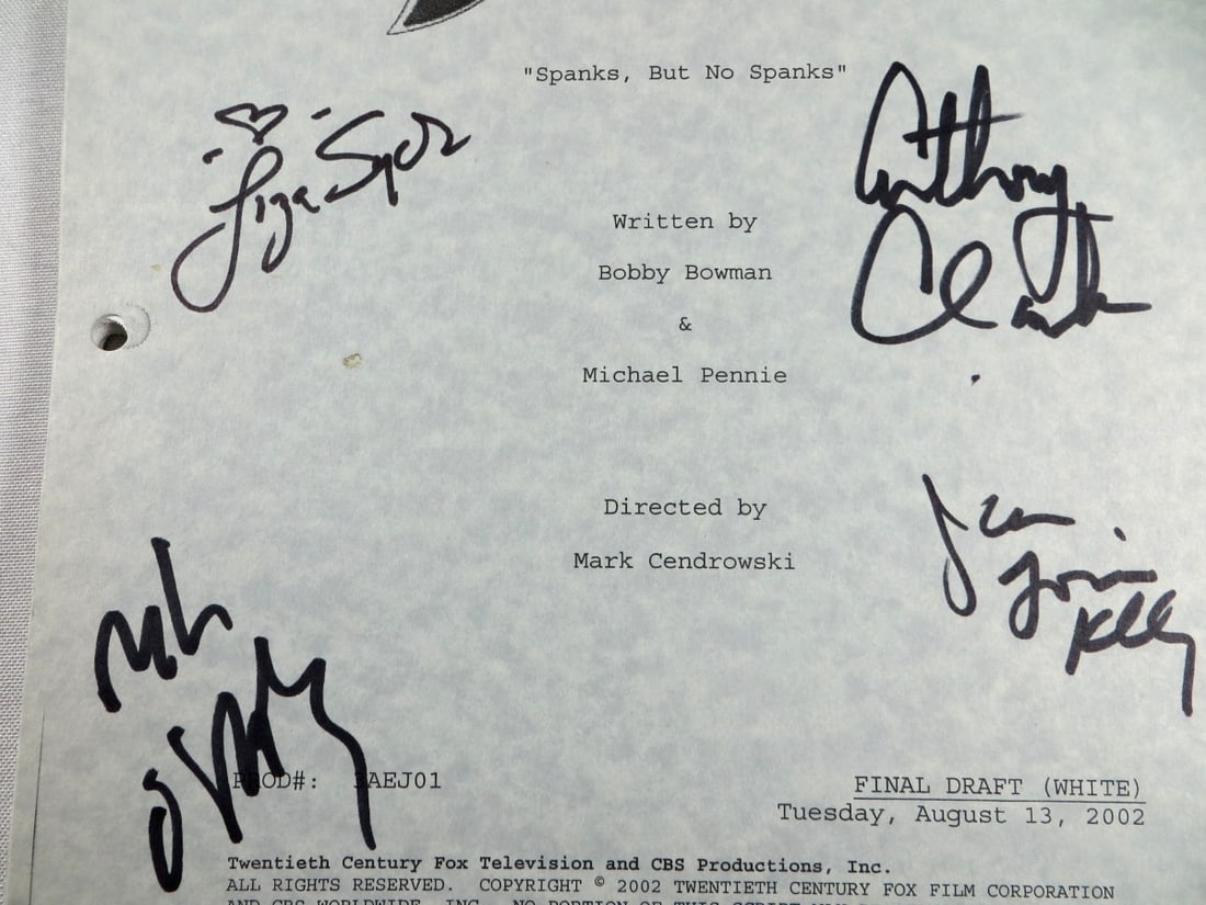 JSA authenticated Yes Dear cast signed script - 2