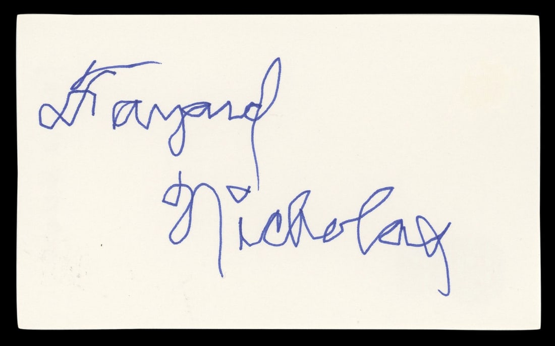 Fayard Nicholas Signed 3x5 Index Card The Pirate Beckett Authenticated (1 of 5)