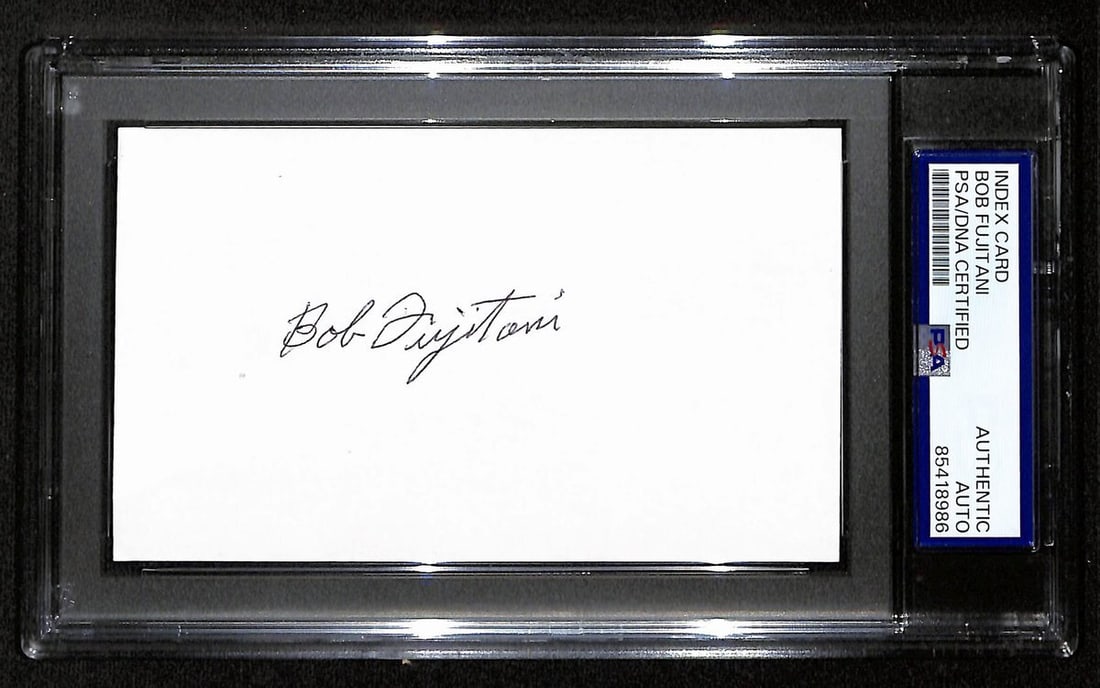 Bob Fujitani Signed Index Card Flash Gordon PSA/DNA Authentic (1 of 2)