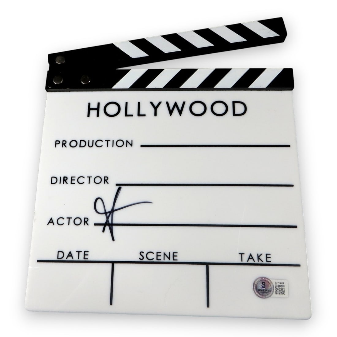 Adria Arjona Signed Movie Clapper Star Wars Andor Bix Beckett Authenticated: Adria Arjona Signed Movie Clapper Star Wars Andor Bix Beckett Authenticated This item is an authentic movie clapper signed by Adria Arjona, known for her role in the Star Wars series 'Andor'. The clap
