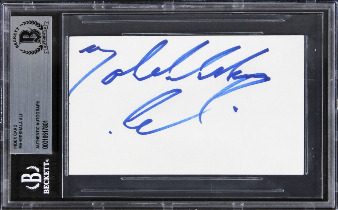 Mahershala Ali Signed 3x5 Index Card The Hunger Games Beckett Slabbed (1 of 2)