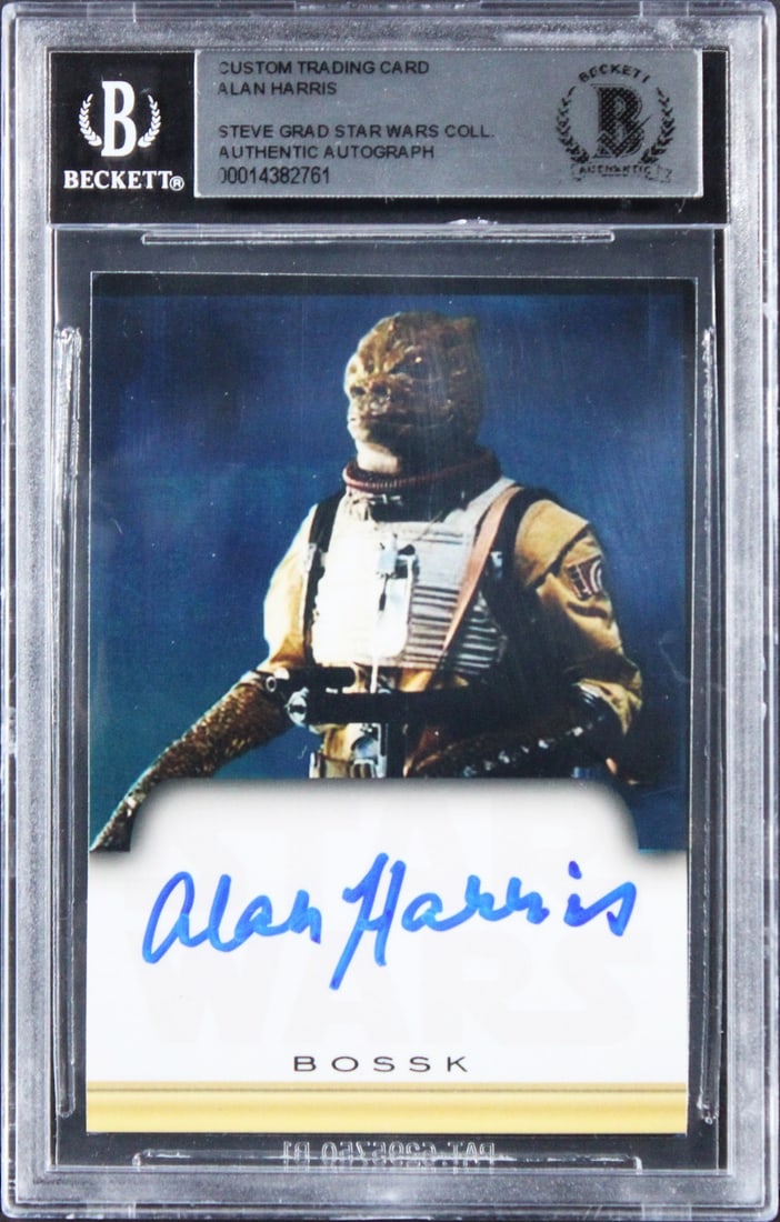 Alan Harris Signed Star Wars Custom Card Beckett Authenticated in Slab (1 of 2)