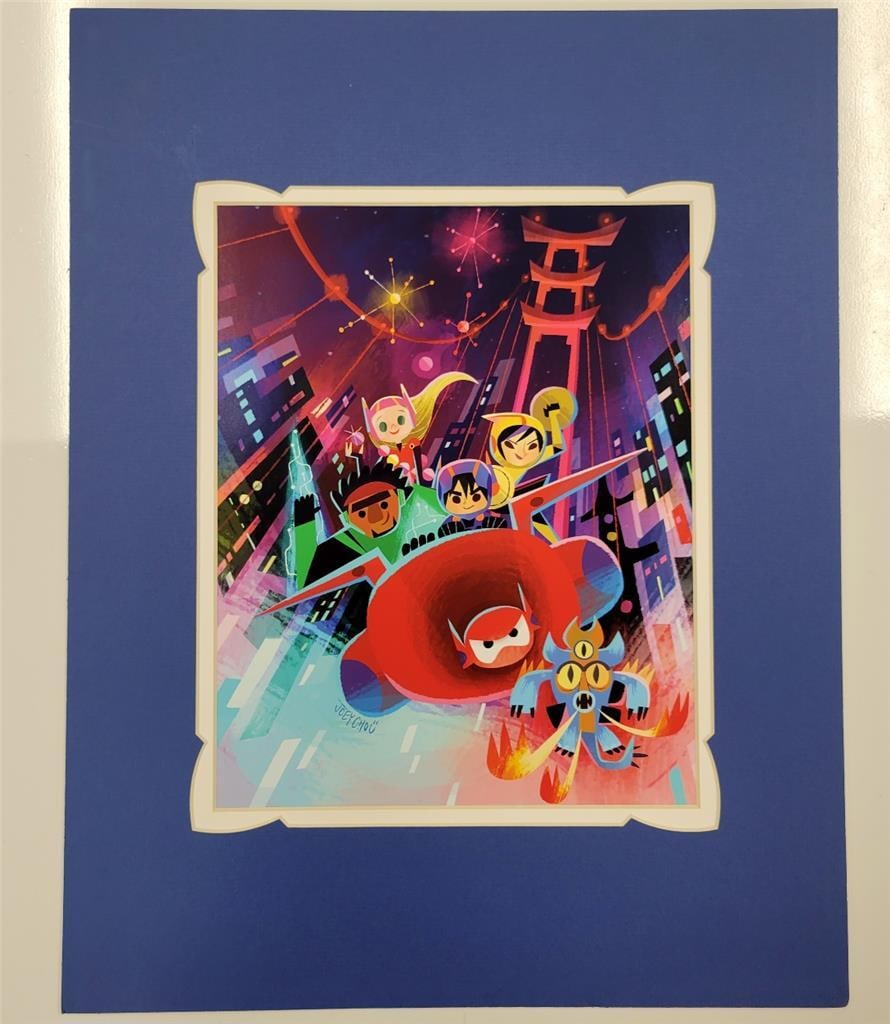 Joey Chou Disney Big Hero 6 Matted Lithograph Print 14 x 18 (1 of 4)