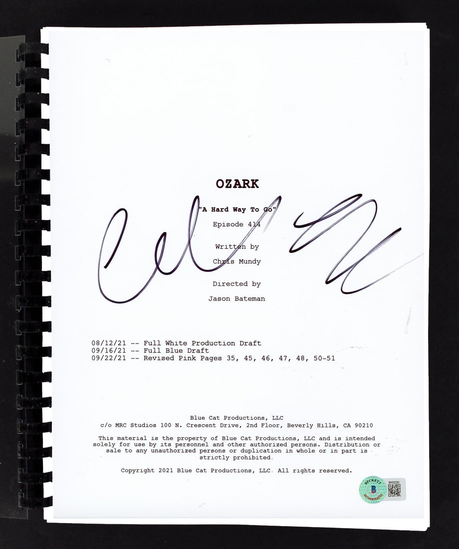 Charlie Tahan Ozark Signed Script with Beckett Authentication (1 of 3)