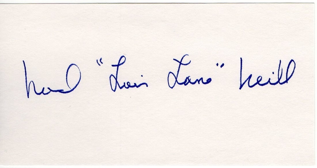 Noel Neill Hand Signed Cut Autograph JSA Authenticated as Lois Lane (1 of 3)