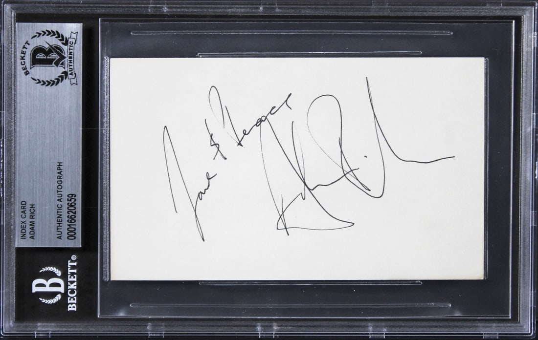Adam Rich Eight Is Enough Signed Index Card Love & Peace Beckett Authenticated (1 of 2)